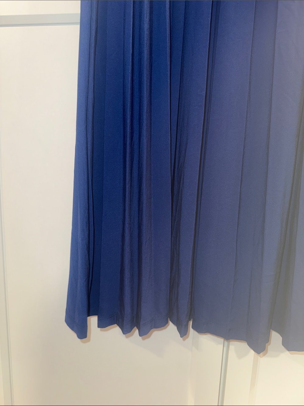 Elloquii Beautiful Blue Women's Knot Front Pleated Skirt Dress - Picture 8 of 10
